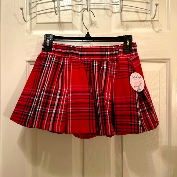 Jolie & Joy by FCT With Love Pants - Red plaid skort NWT